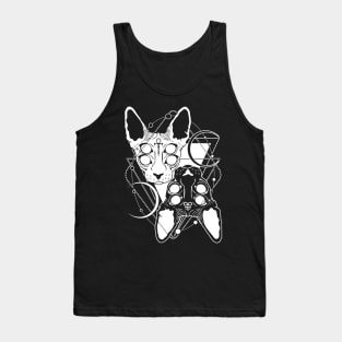Sphynx cats with ankh and Leviathan cross symbols Tank Top